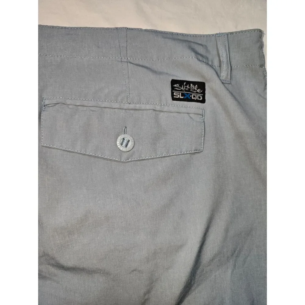 Salt Life Live Salty Light Blue Board Shorts SLX-QD Size 42 Mens Shorts - 75